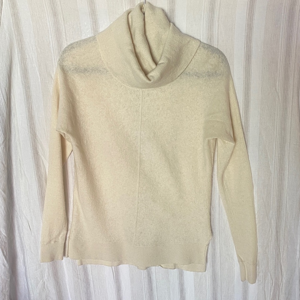 VINCE Wool & Cashmere Cream Cowl Neck Sweater